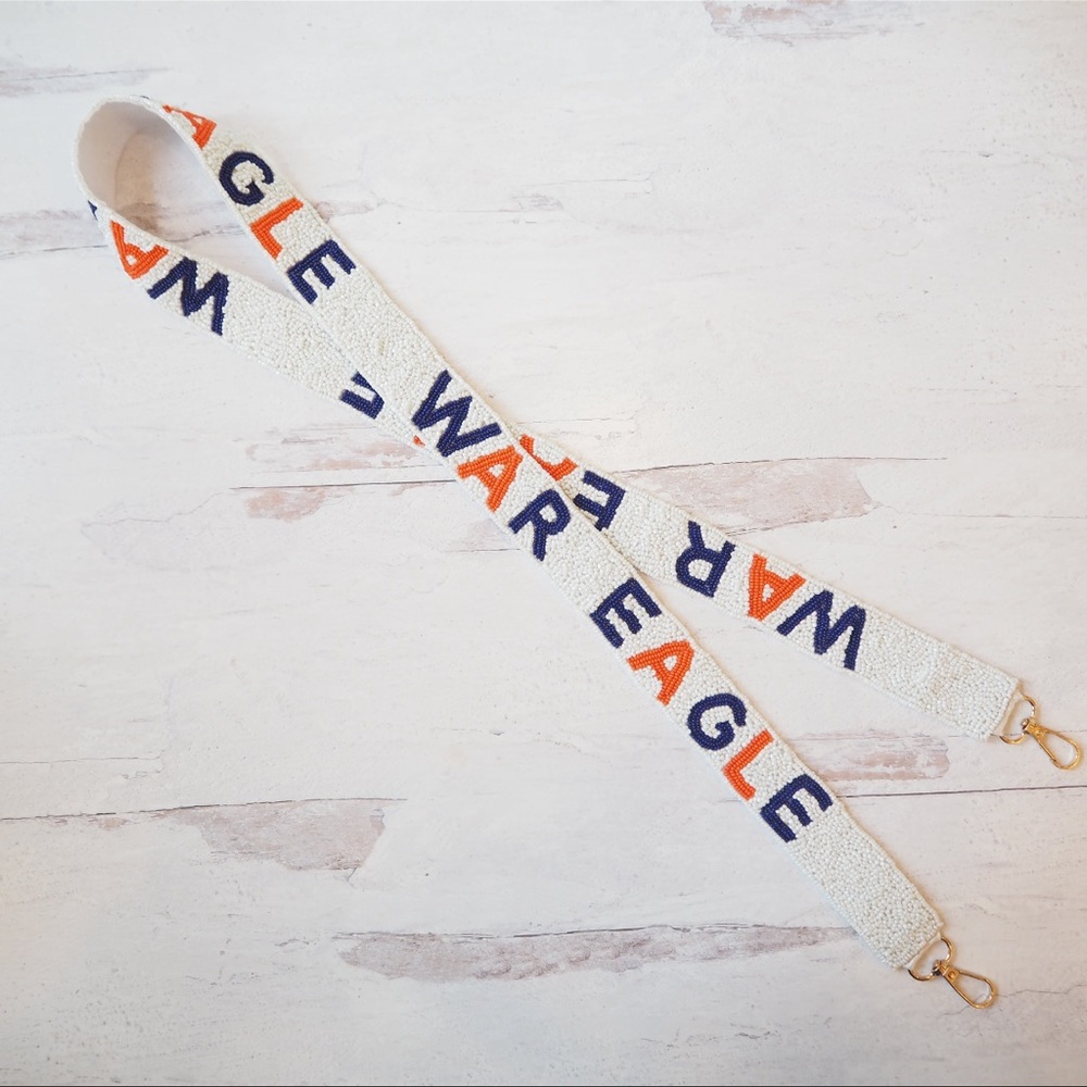 Beaded Auburn War Eagle Collegiate Game Day Purse Strap Multi